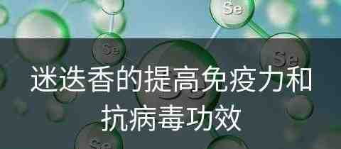 迷迭香的提高免疫力和抗病毒功效